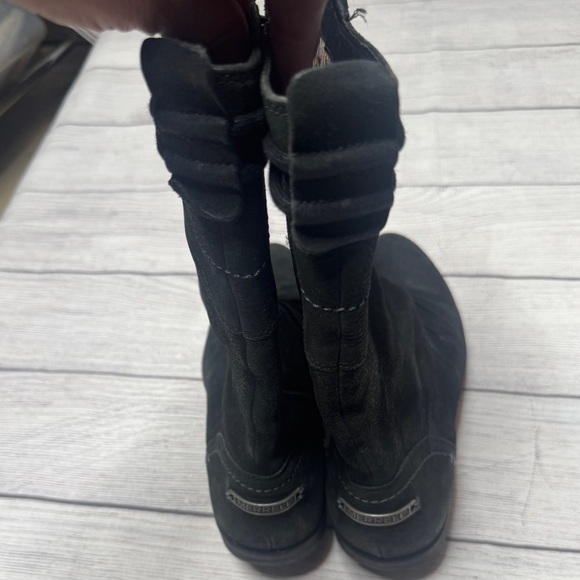 Merrell Performance Black Leather Vera Mid-Calf Barnwood‎ Boots Women's Size 9 - Picture 4 of 6